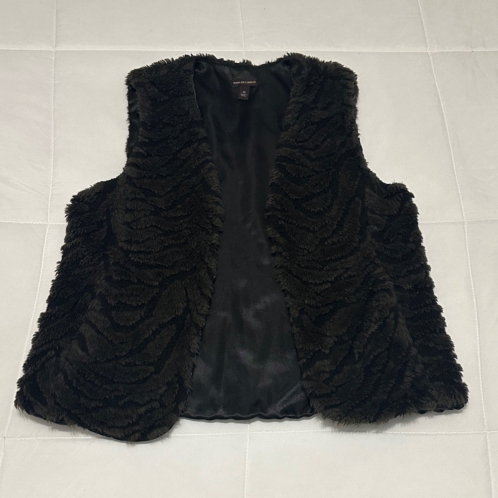 Dana Buchman Dark Brown Textured Vest